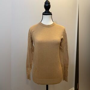 Joe Fresh Camel Knit Sweater cotton cashmere blend Size S new with tags